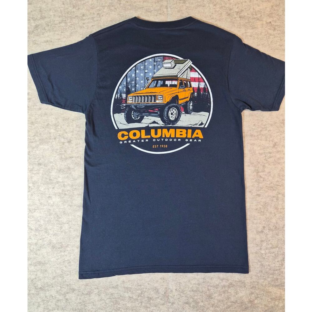 MENS JEEP CAMPER NAVY GRAPHIC Tee MEN SIZE S